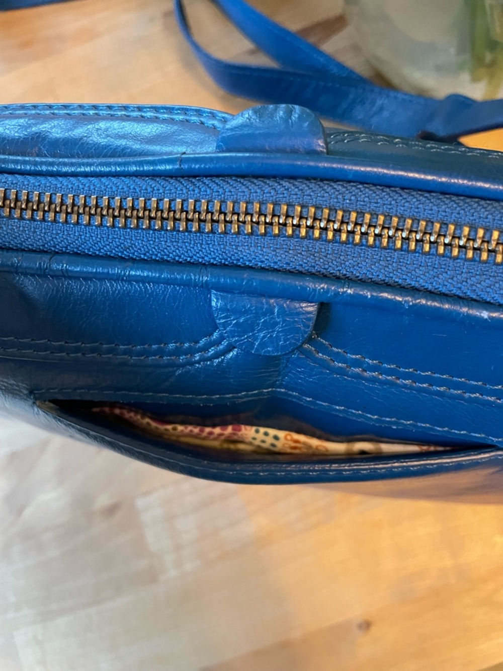 latico Blue Leather Crossbody Bag - Picture 3 of 10